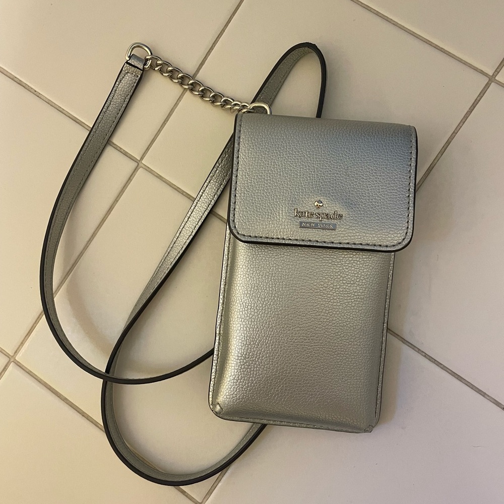Kate Spade Metallic Silver Crossbody